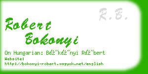 robert bokonyi business card